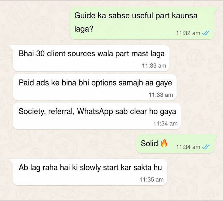 Customer WhatsApp review screenshot 6