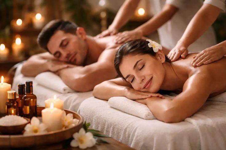 Professional relaxation massage therapy session