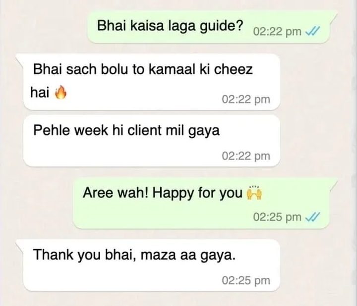 Customer WhatsApp review screenshot 3