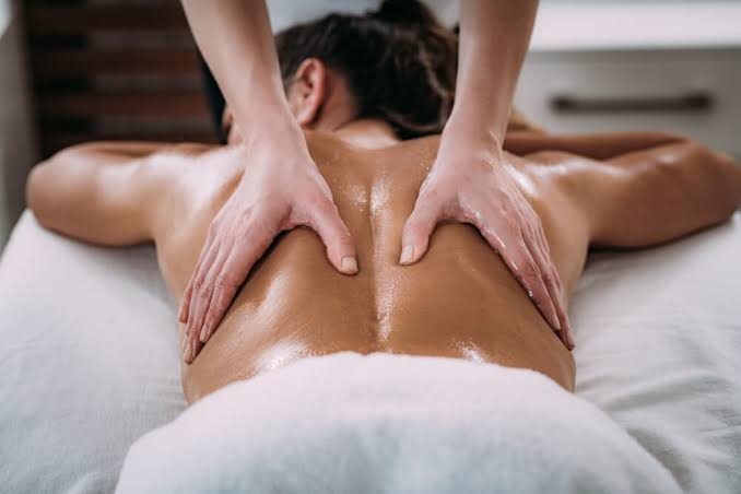 Professional relaxation massage therapy session
