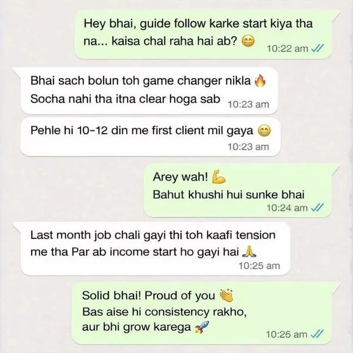 Customer WhatsApp review screenshot 5