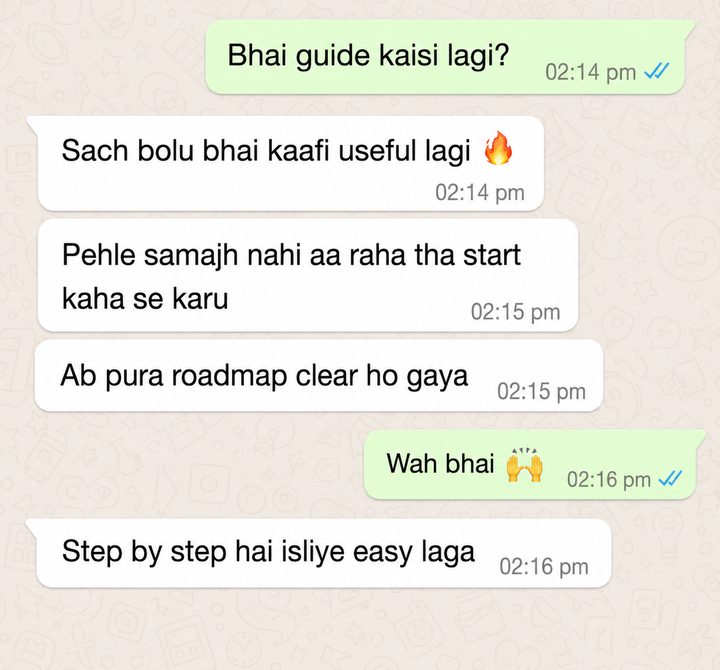 Customer WhatsApp review screenshot 9