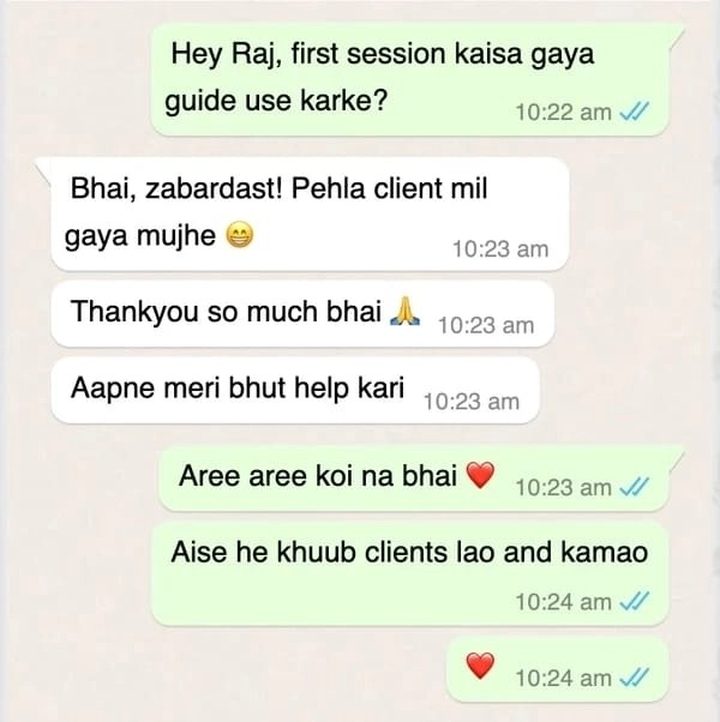 Customer WhatsApp review screenshot 1