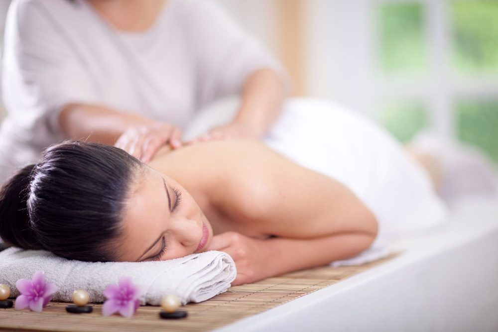 Professional relaxation massage session in a calm, clean setup